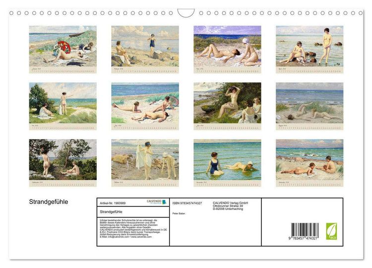 Produktbild: Strandgef&uuml;hle (Wandkalender 2026 DIN A3 quer), CALVENDO Monatskalender