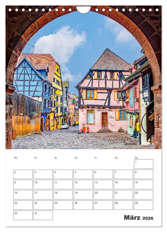 Produktbild: Riquewihr - Urlaubsplaner (Wandkalender 2026 DIN A4 hoch), CALVENDO Monatskalender
