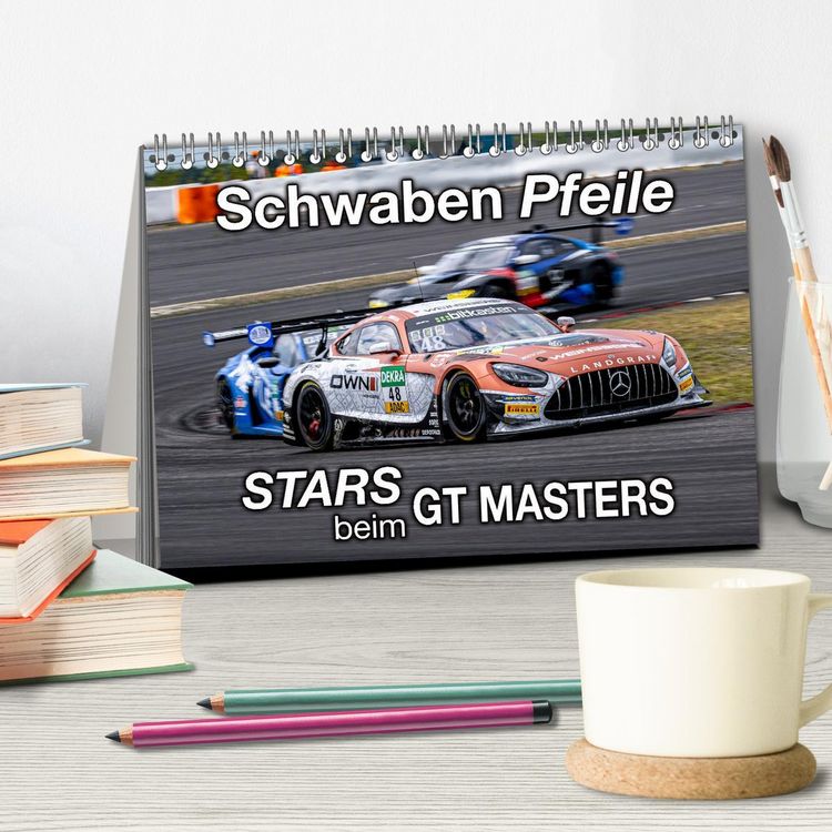 Produktbild: Schwaben Pfeile - STARS beim GT MASTERS (Tischkalender 2026 DIN A5 quer), CALVENDO Monatskalender