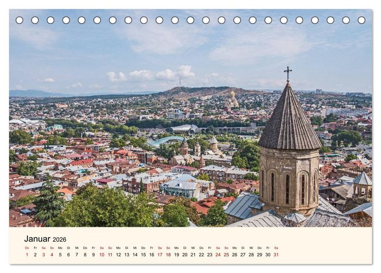 Produktbild: Tiflis - Die Metropole Georgiens (Tischkalender 2026 DIN A5 quer), CALVENDO Monatskalender