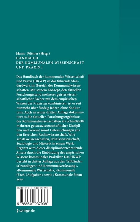 Produktbild: Handbuch der kommunalen Wissenschaft und Praxis
