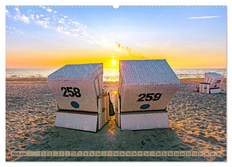 Produktbild: SYLT-LIEBE Atemberaubende Momente (hochwertiger Premium Wandkalender 2026 DIN A2 quer), Kunstdruck in Hochglanz