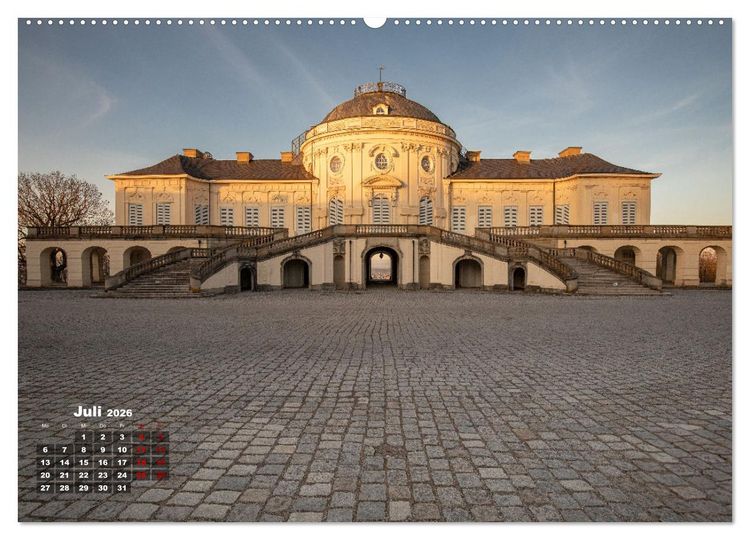 Produktbild: Schloss Solitude bei Tag und bei Nacht (hochwertiger Premium Wandkalender 2026 DIN A2 quer), Kunstdruck in Hochglanz
