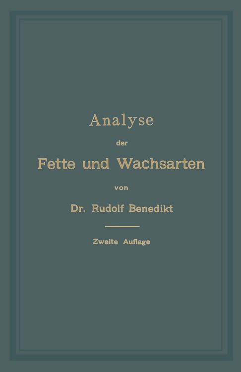 Produktbild: Analyse der Fette und Wachsarten
