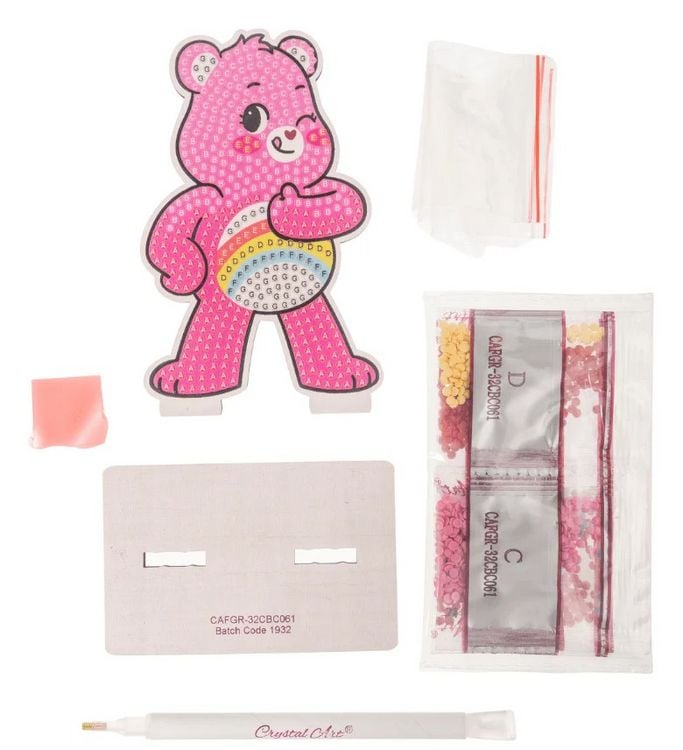 Produktbild: Craft Buddy CAFGR-32CBC061 - Crystal Art Buddies, Care Bears, Cheer Bear, rosa, Serie 6, Diamond Painting
