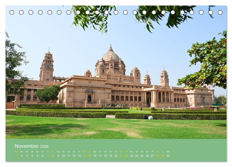 Produktbild: Jodhpur: Die blaue Stadt in Indien (Tischkalender 2026 DIN A5 quer), CALVENDO Monatskalender