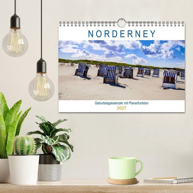 Produktbild: NORDERNEY Geburtstagskalender mit Planerfunktion (Wandkalender 2027 DIN A4 quer), CALVENDO Monatskalender