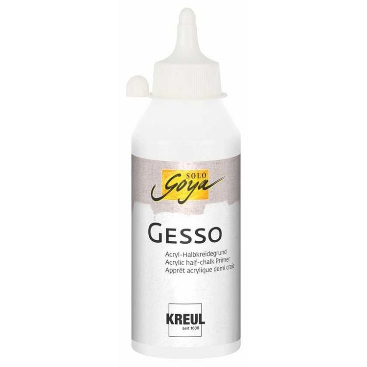 Produktbild: KREUL Gesso SOLO Goya Acryl Halbkreidegrund wei&szlig; 250ml Flasche