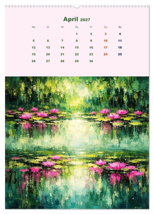 Produktbild: Upside Down Gem&auml;lde - Gespiegelte Landschaften (Wandkalender 2027 DIN A2 hoch), CALVENDO Monatskalender