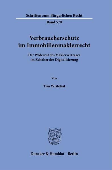 Produktbild: Verbraucherschutz im Immobilienmaklerrecht.