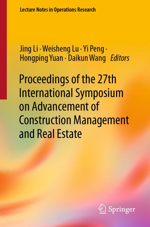 Produktbild: Proceedings of the 27th International Symposium on Advancement of Construction Management and Real Estate