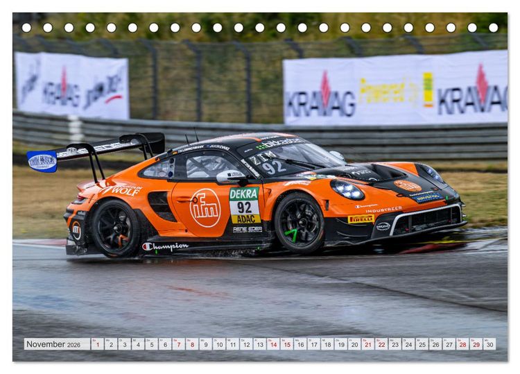 Produktbild: Super Sportwagen aus Zuffenhausen beim GT MASTERS (Tischkalender 2026 DIN A5 quer), CALVENDO Monatskalender