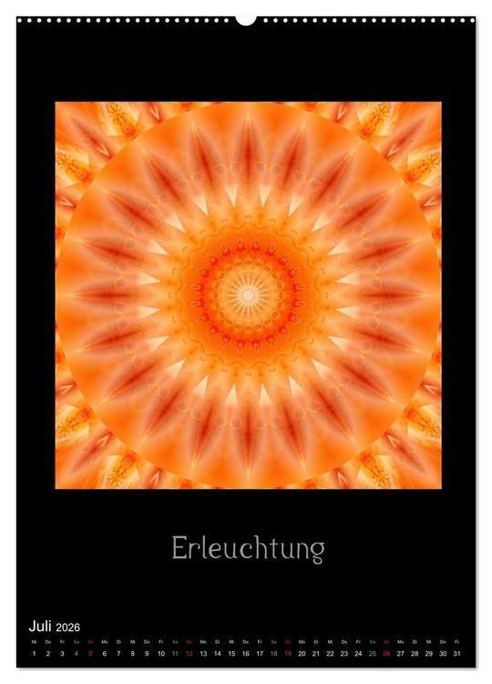 Produktbild: Mandalas - Spiegel der Seele (Wandkalender 2026 DIN A2 hoch), CALVENDO Monatskalender