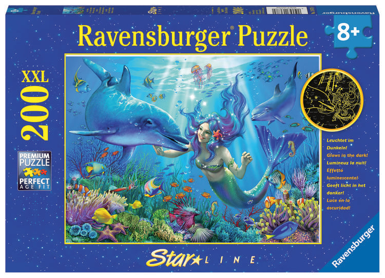 Produktbild: Puzzle Ravensburger Leuchtendes Unterwasserparadies 200 Teile XXL Color Starline Sonderserie 100/20