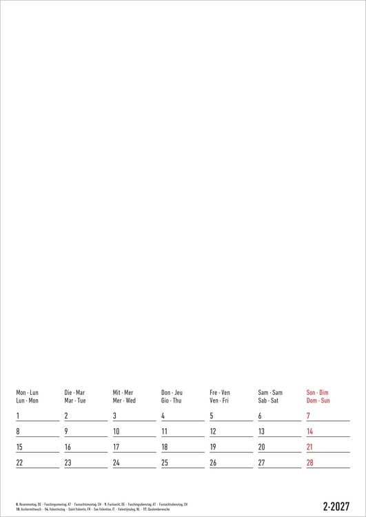 Produktbild: Kreativkalender A4 - 2 in 1 2027