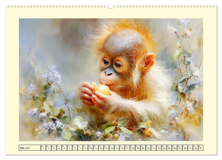Produktbild: Orang-Utans. Verspielt und voller Lebensfreude (hochwertiger Premium Wandkalender 2027 DIN A2 quer), Kunstdruck in Hochglanz