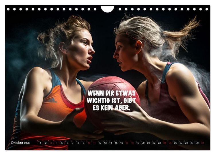 Produktbild: Motivation und Handball (Wandkalender 2026 DIN A4 quer), CALVENDO Monatskalender