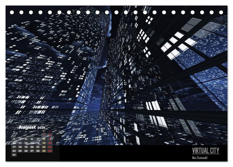 Produktbild: VIRTUAL CITY 2026 CH-Version (Tischkalender 2026 DIN A5 quer), CALVENDO Monatskalender