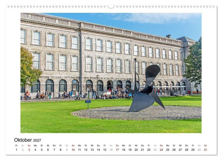 Produktbild: Dublin bunt, lebendig, spannend (hochwertiger Premium Wandkalender 2027 DIN A2 quer), Kunstdruck in Hochglanz
