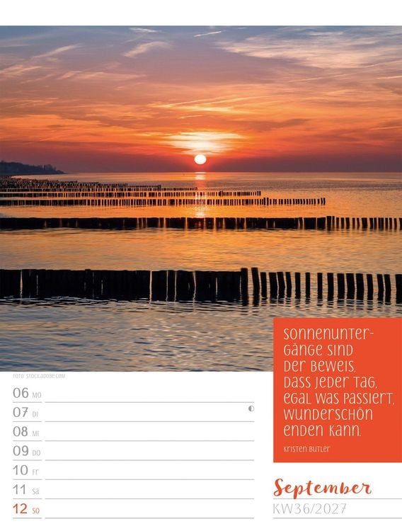 Produktbild: Augenblicke der Achtsamkeit Wochenplaner Kalender 2027