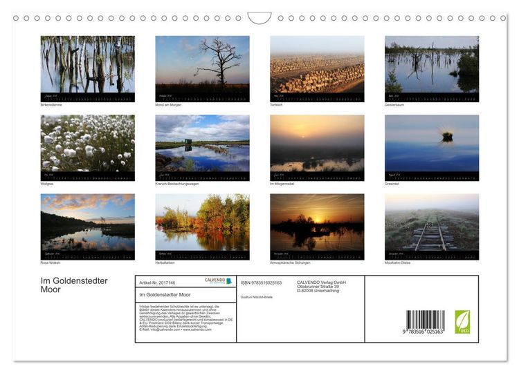 Produktbild: Im Goldenstedter Moor (Wandkalender 2026 DIN A3 quer), CALVENDO Monatskalender