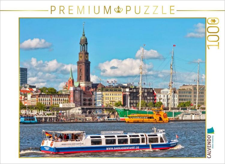 Produktbild: CALVENDO Puzzle Hamburg Hauptkirche Sankt Michaelis, Hamburger Michel | 1000 Teile Lege-Gr&ouml;&szlig;e 64x48cm Foto-Puzzle f&uuml;r gl&uuml;ckliche Stunden