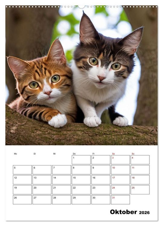Produktbild: Mit Tieren hinein in das neue Jahr (Wandkalender 2026 DIN A2 hoch), CALVENDO Monatskalender