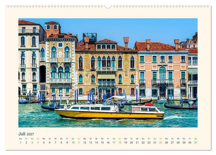 Produktbild: Venedig, die zeitlos Elegante (Wandkalender 2027 DIN A2 quer), CALVENDO Monatskalender