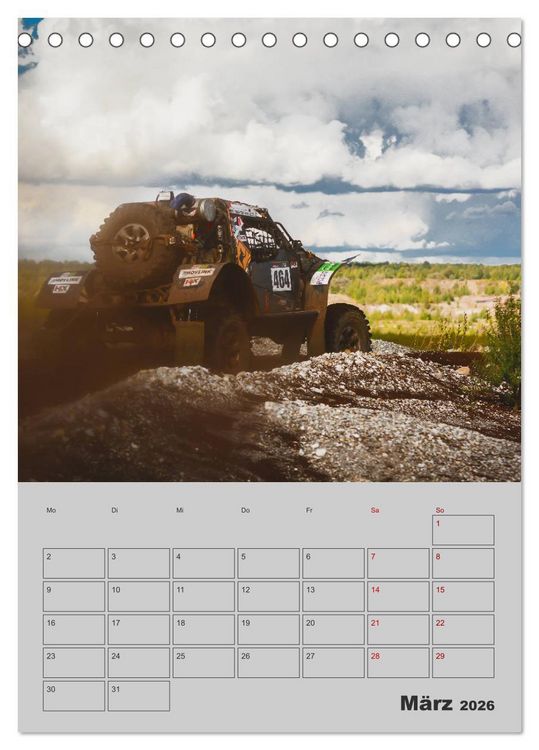 Produktbild: RALLYE RAID - Saison Planer (Tischkalender 2026 DIN A5 hoch), CALVENDO Monatskalender