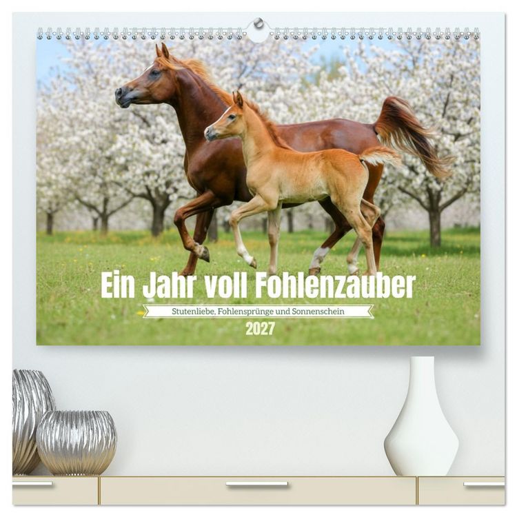 Produktbild: Ein Jahr voll Fohlenzauber (hochwertiger Premium Wandkalender 2027 DIN A2 quer), Kunstdruck in Hochglanz