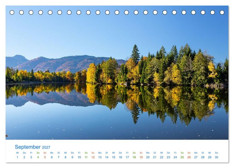 Produktbild: Im blauen Land am Alpenrand (Tischkalender 2027 DIN A5 quer), CALVENDO Monatskalender