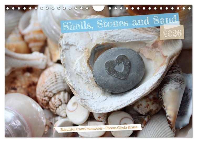 Produktbild: Shells, Stones and Sand (Wall Calendar 2026 DIN A4 landscape), CALVENDO 12 Month Wall Calendar