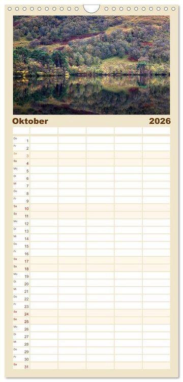 Produktbild: Familienplaner 2026 - Schottland - Land der Legenden mit 5 Spalten (Wandkalender, 21 x 45 cm) CALVENDO