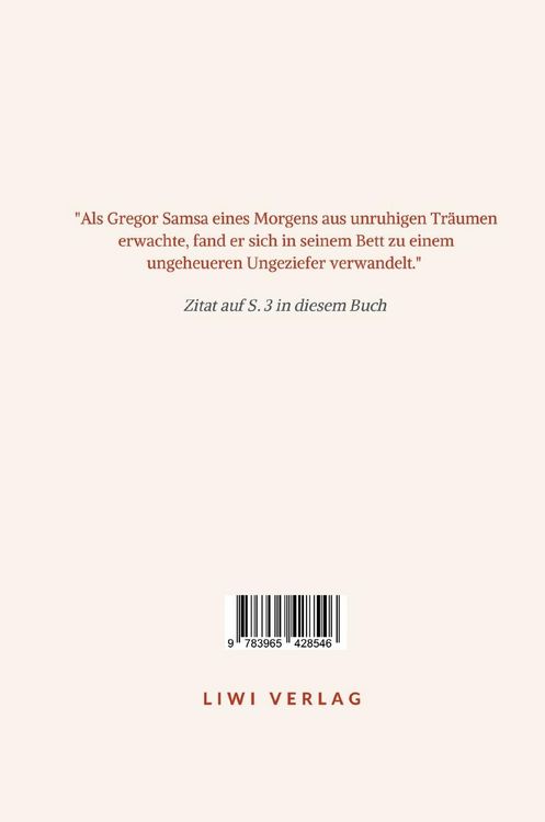 Produktbild: Franz Kafka: Die Verwandlung. Vollst&auml;ndige Neuausgabe