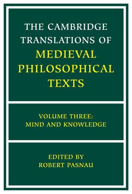 Produktbild: The Cambridge Translations of Medieval Philosophical Texts
