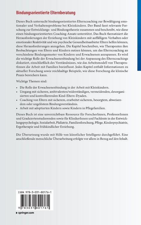 Produktbild: Bindungsorientierte Elternberatung