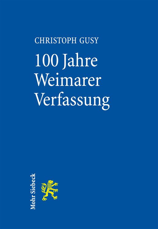 Produktbild: 100 Jahre Weimarer Verfassung