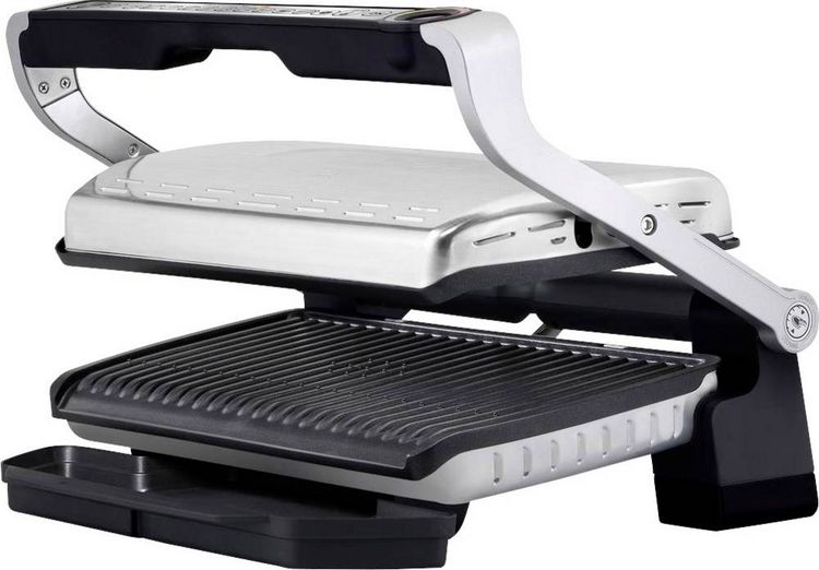 Produktbild: Tefal Optigrill XL Elektro Kontaktgrill Automatische Temperaturanpassung Edelstahl (geb&uuml;rstet), Schwarz