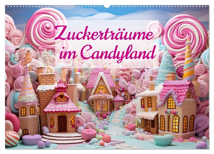Produktbild: Zuckertr&auml;ume im Candyland (Wandkalender 2026 DIN A2 quer), CALVENDO Monatskalender