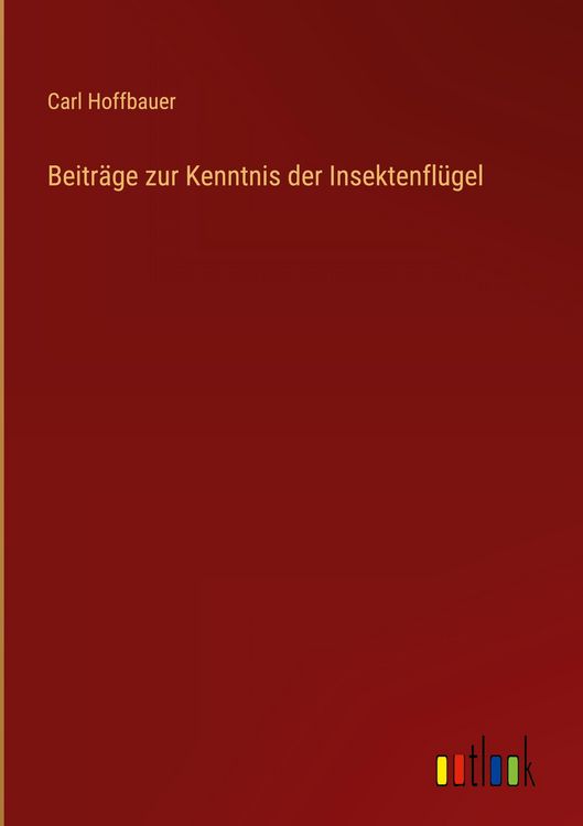 Produktbild: Beitr&auml;ge zur Kenntnis der Insektenfl&uuml;gel