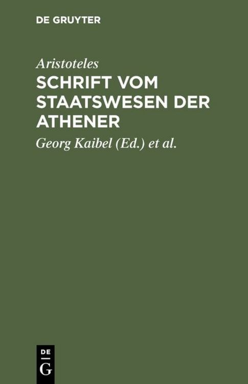 Produktbild: Schrift vom Staatswesen der Athener
