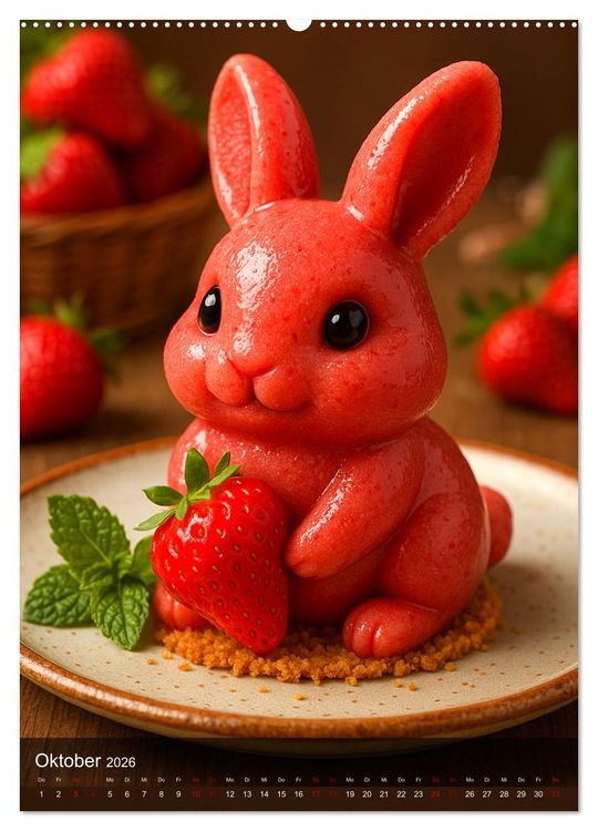 Produktbild: Tierische Desserts (hochwertiger Premium Wandkalender 2026 DIN A2 hoch), Kunstdruck in Hochglanz
