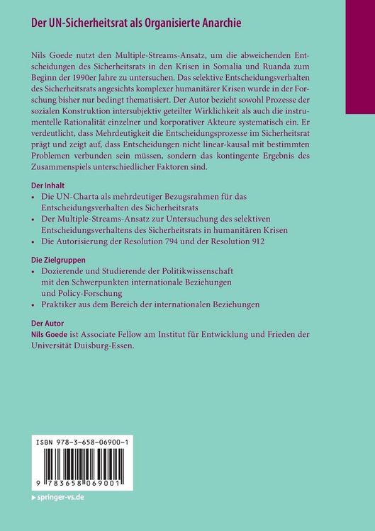 Produktbild: Der UN-Sicherheitsrat als Organisierte Anarchie