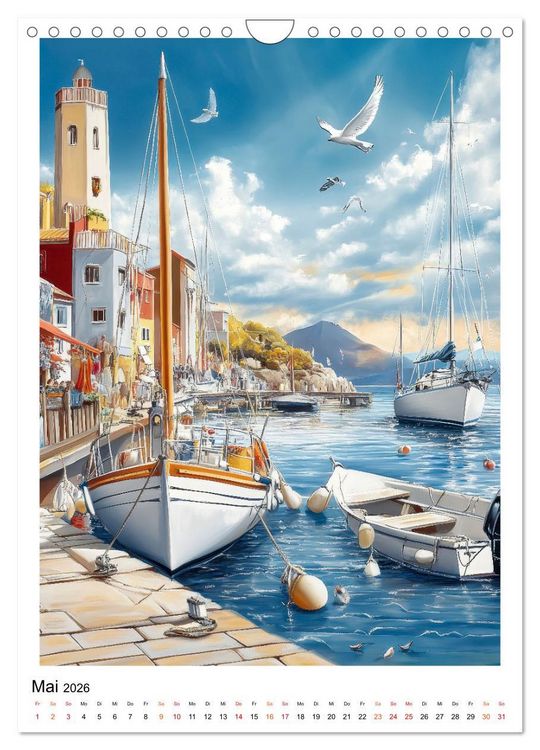 Produktbild: Maritimes Leben im Hafen (Wandkalender 2026 DIN A4 hoch), CALVENDO Monatskalender