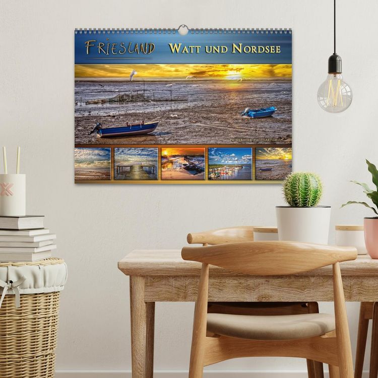Produktbild: Friesland - Watt und Nordsee (Wandkalender 2026 DIN A3 quer), CALVENDO Monatskalender