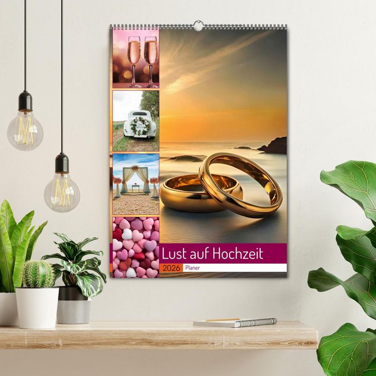 Produktbild: Lust auf Hochzeit - Planer (Wandkalender 2026 DIN A2 hoch), CALVENDO Monatskalender