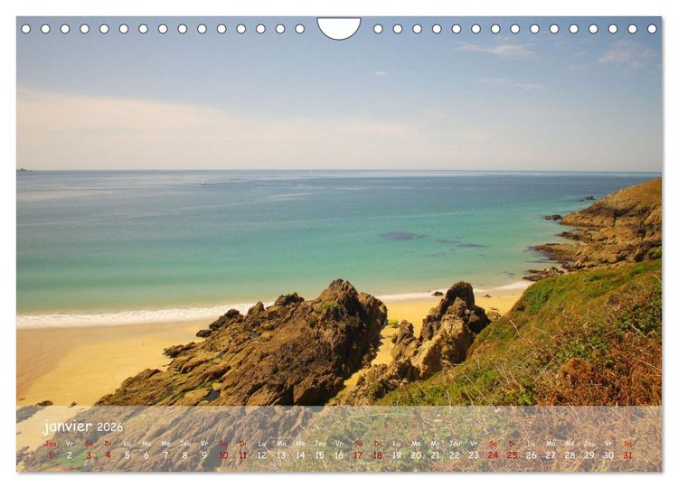 Produktbild: BRETAGNE La beaut&eacute; du Finist&egrave;re (Calendrier mural 2026 DIN A4 vertical), CALVENDO calendrier mensuel
