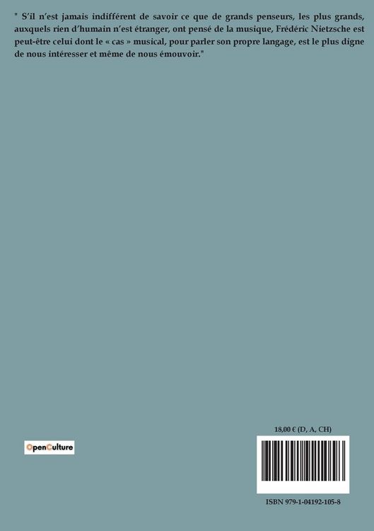 Produktbild: L'&Eacute;volution musicale de Nietzsche