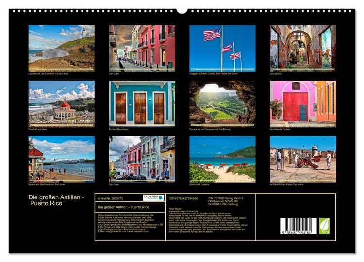 Produktbild: Die gro&szlig;en Antillen - Puerto Rico (hochwertiger Premium Wandkalender 2026 DIN A2 quer), Kunstdruck in Hochglanz