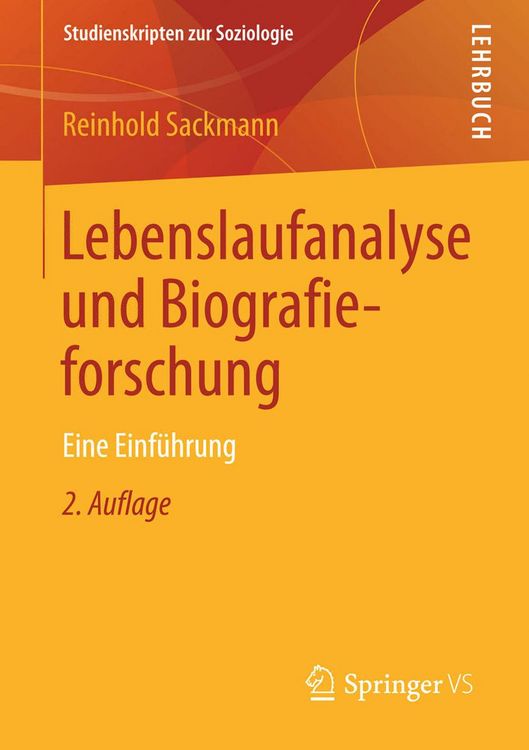 Produktbild: Lebenslaufanalyse und Biografieforschung